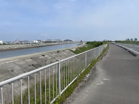 鳥の海から仙台空港 15.0km地点