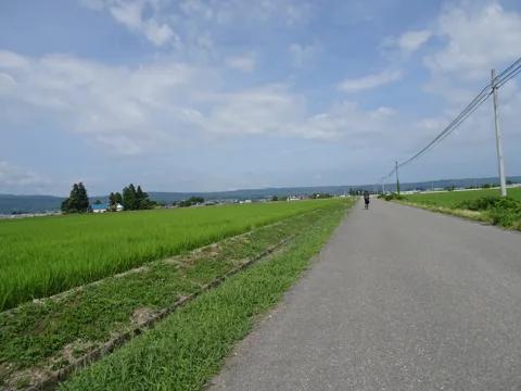 東山温泉から会津若松 会津若松市北会津町白山