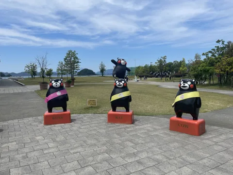 八代と甑島1 くまもんポート八代