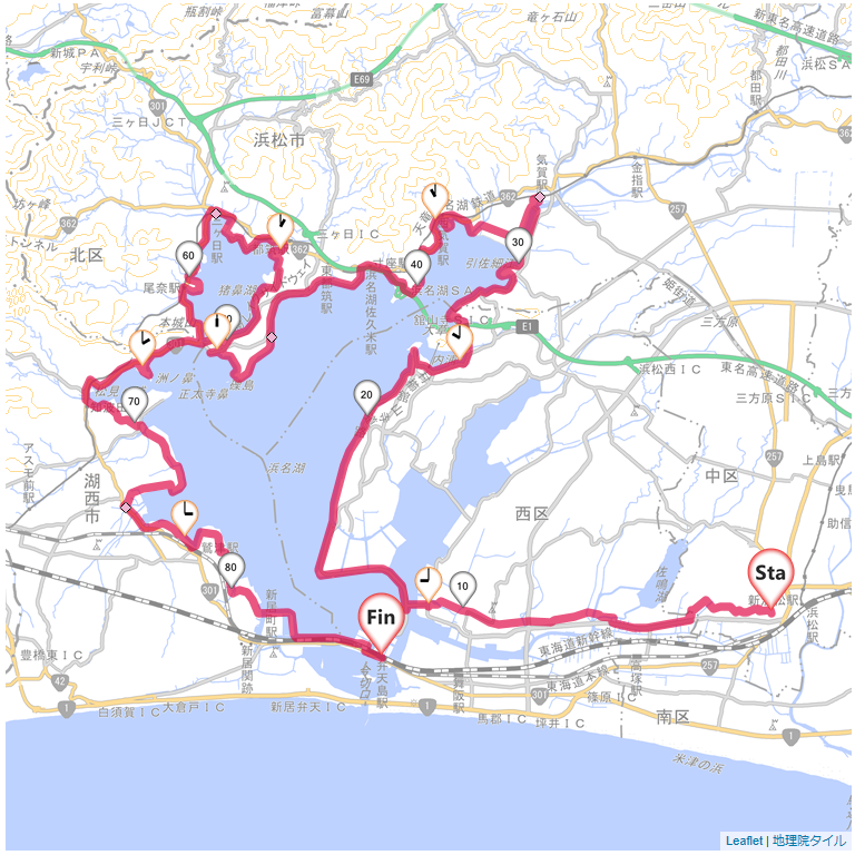 04/27 浜名湖を反時計回りで一周