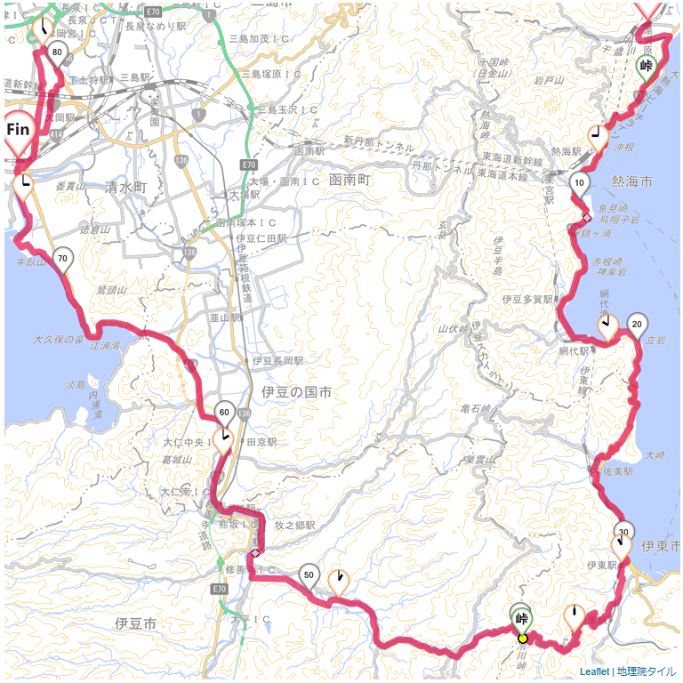 11/23 湯河原から冷川峠で沼津へ