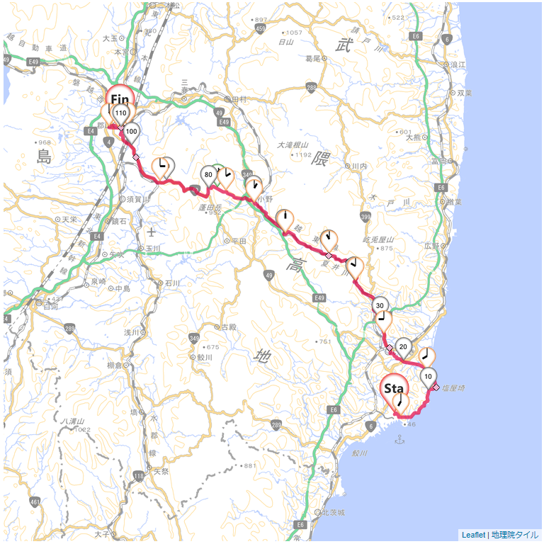 05/02 小名浜から夏井川渓谷で郡山へ