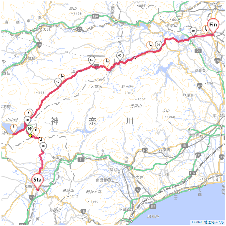 10/11 三国峠・山中湖・道志みち