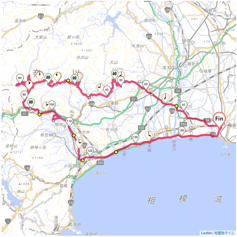 11/28 三廻部林道、丹沢湖、都夫良野