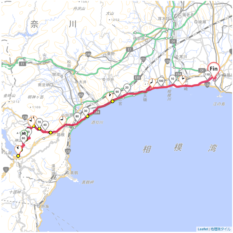 12/26 芦ノ湖往復