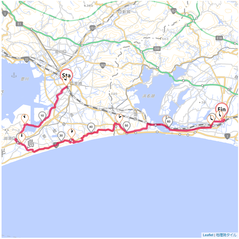 01/08 豊橋から渥美半島と旧東海道で浜松