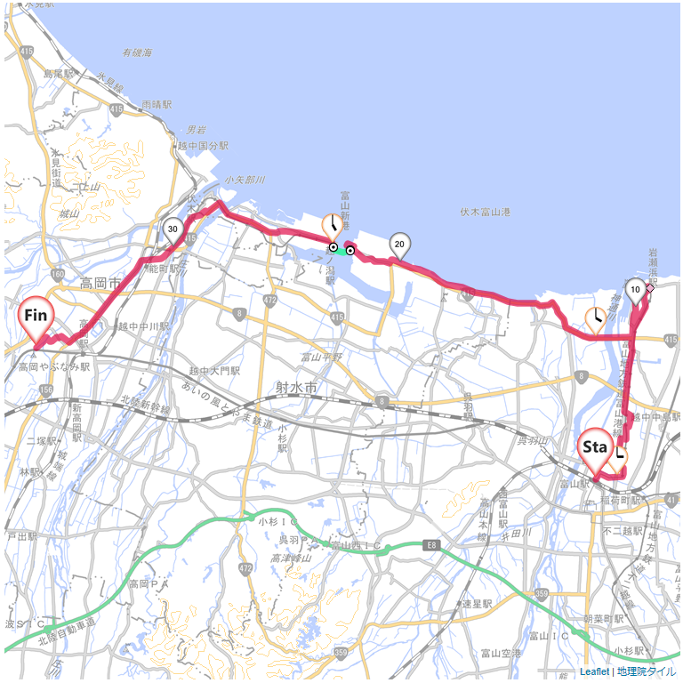 07/4/28 富山から新港県営渡船で高岡