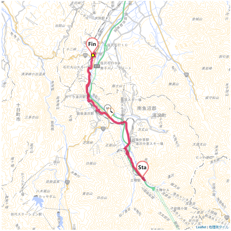 09/14 土樽から越後湯沢、石打