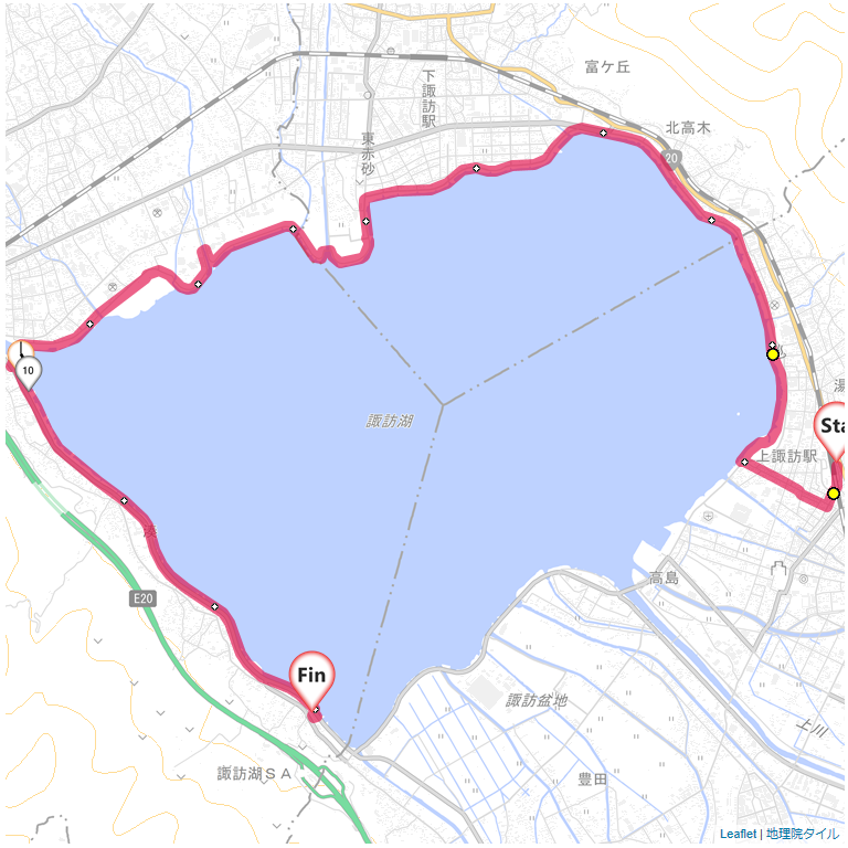 09/7/18 諏訪湖1周弱