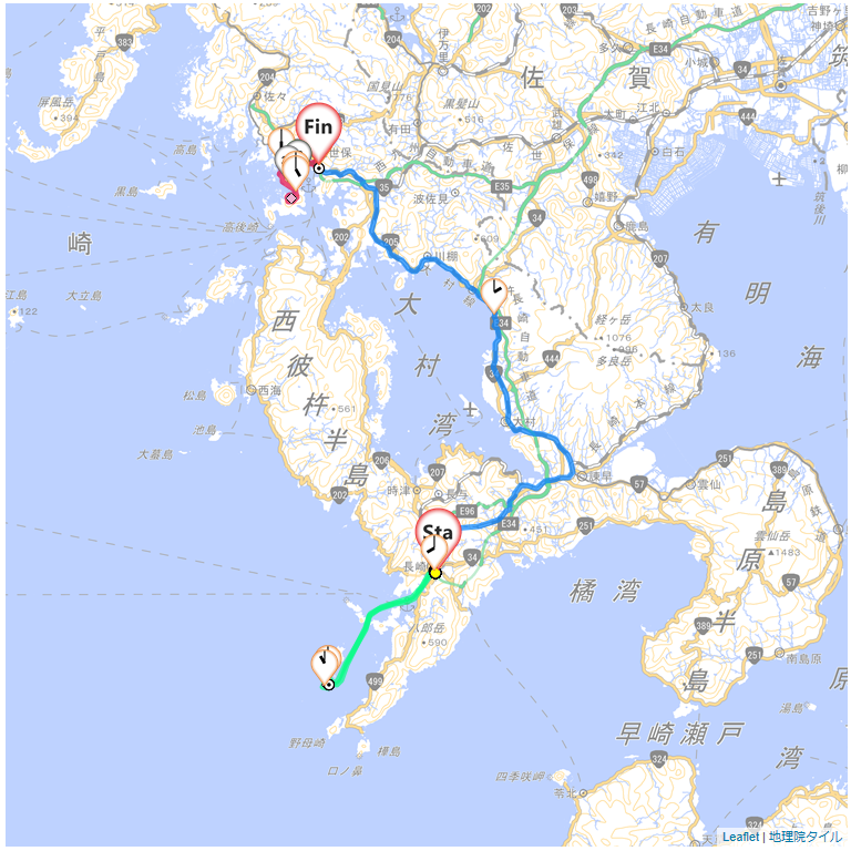 05/02 11GW3日目軍艦島と九十九島