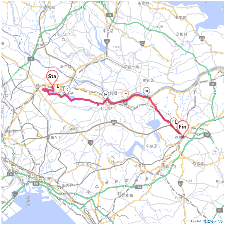 01/12 手賀沼から成田