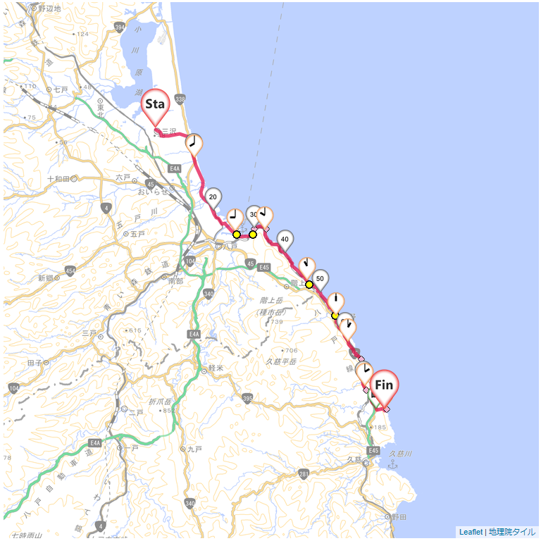 13/8/16 三沢から久慈
