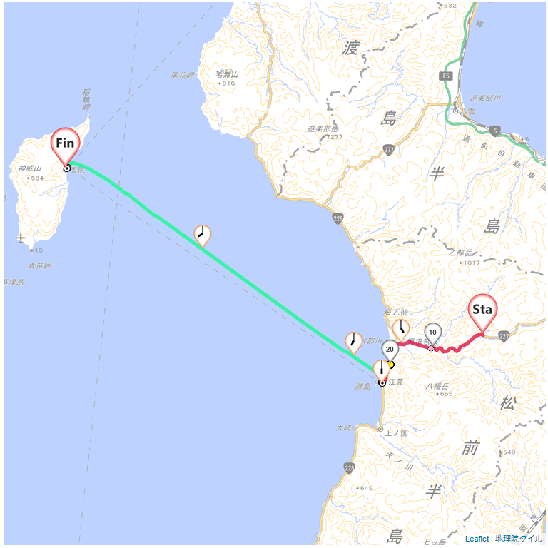 14/7/17 厚沢部から奥尻島