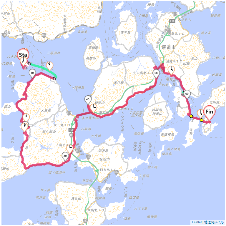 01/09 大久野島から弓削島