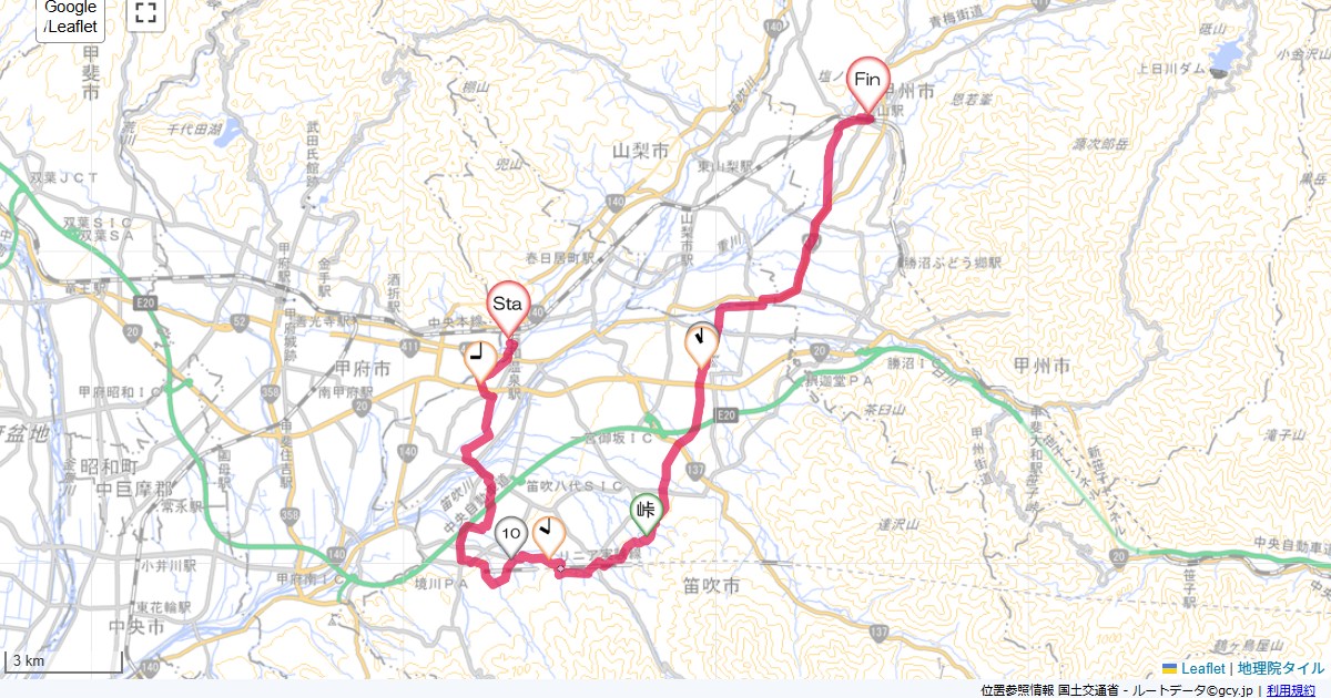 19/1/6 石和温泉から塩山