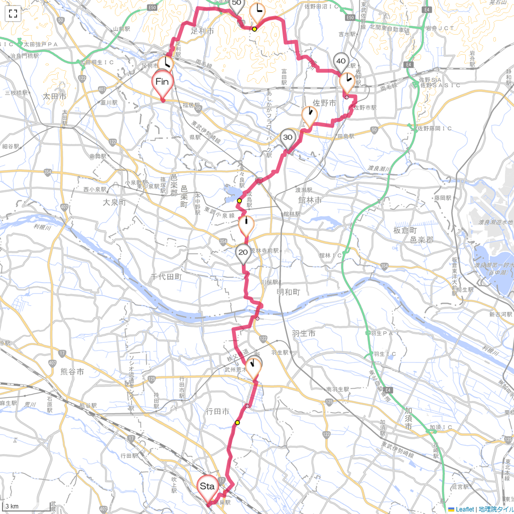 25/3/1 北鴻巣から足利