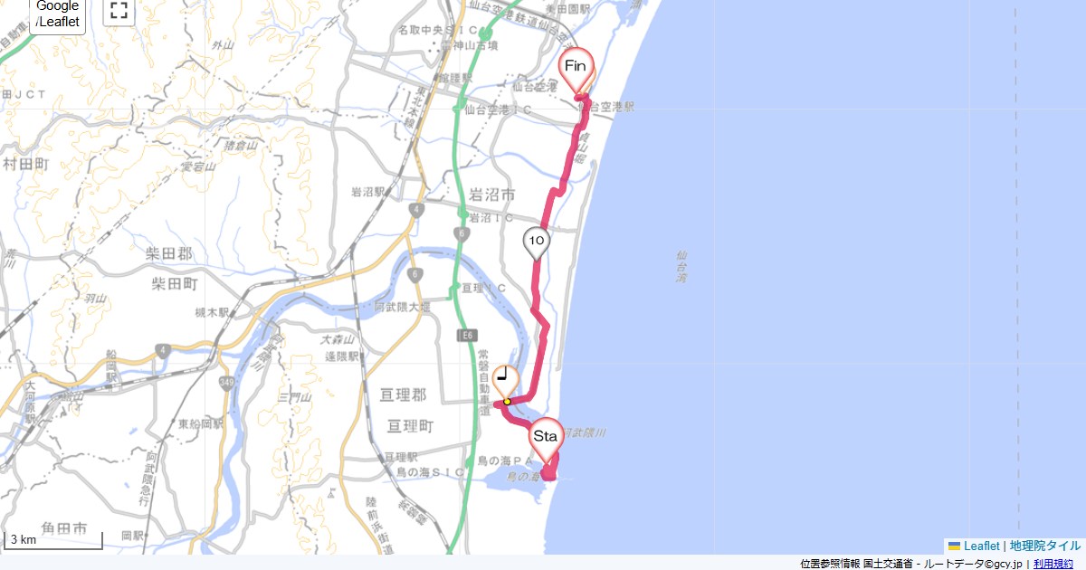 25/6/10 鳥の海から仙台空港