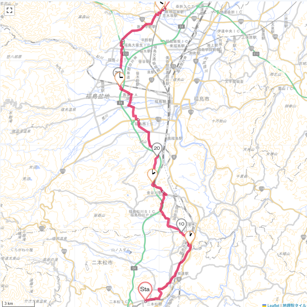 25/6/21 二本松から飯坂温泉