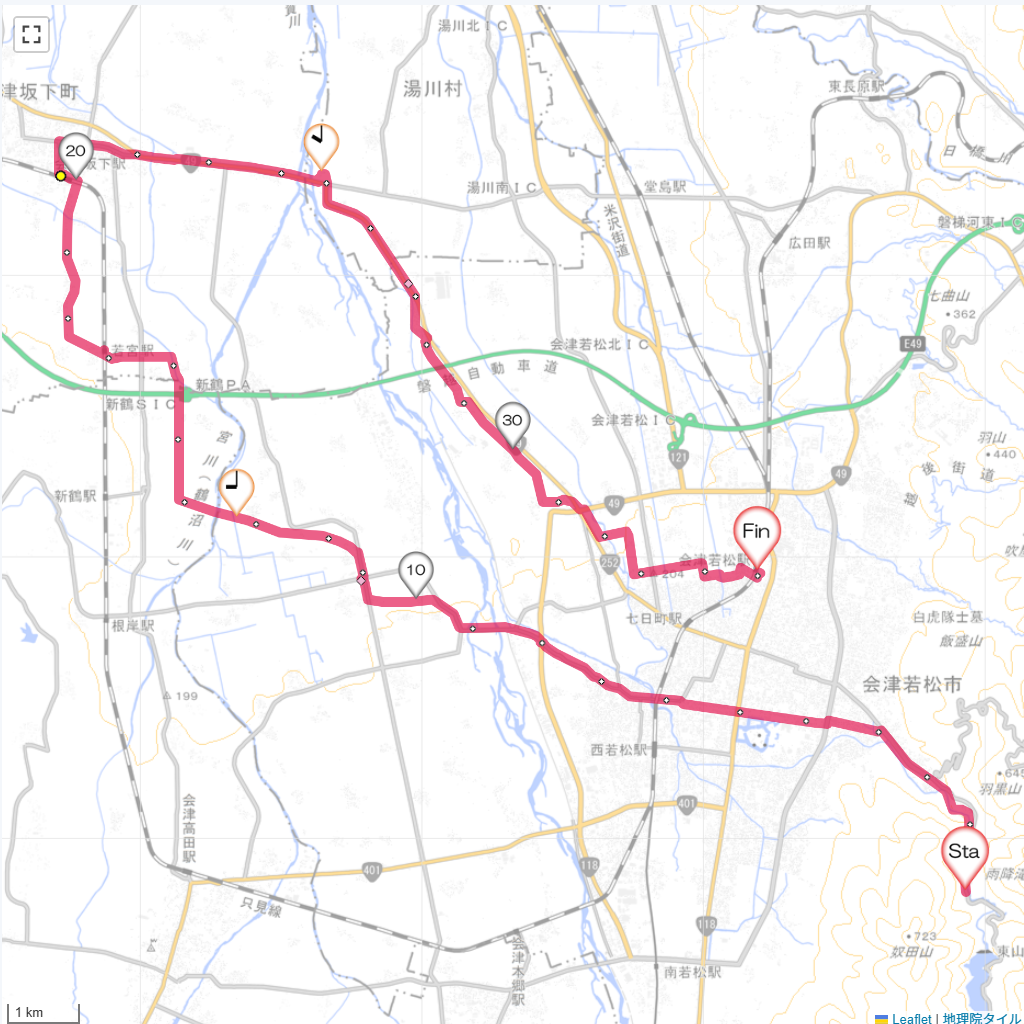 25/7/13 東山温泉から会津若松