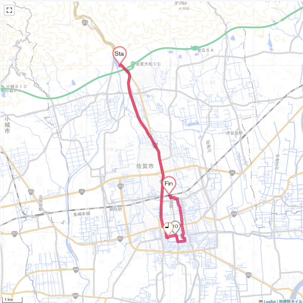 25/9/8 佐賀大和温泉から佐賀