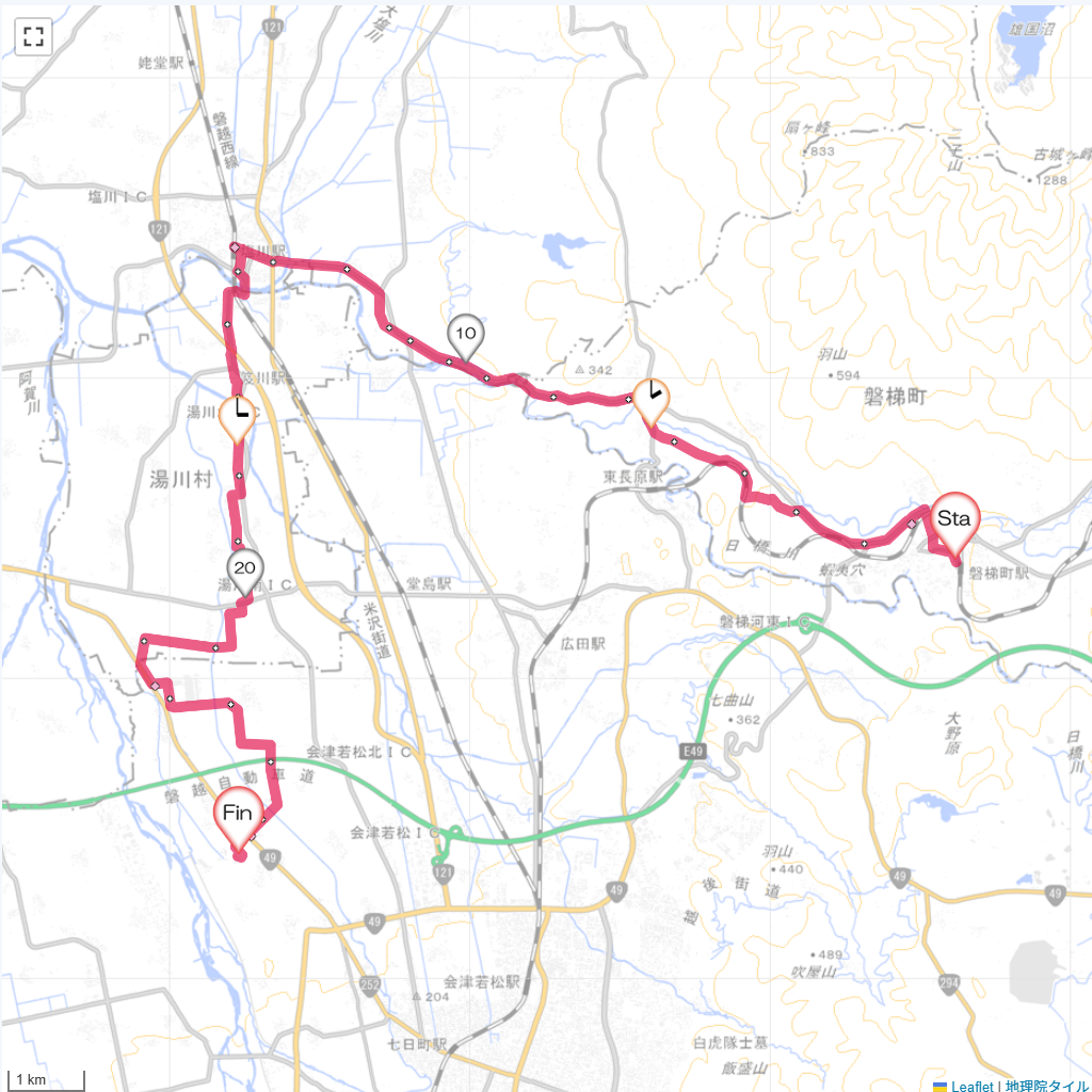 25/9/27 磐梯町駅から会津若松