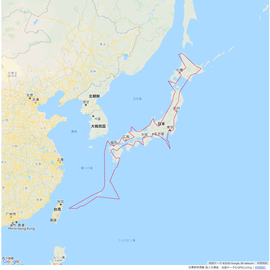 遺伝的アルゴリズムで解析した日本の空港一周最短ルートマップ