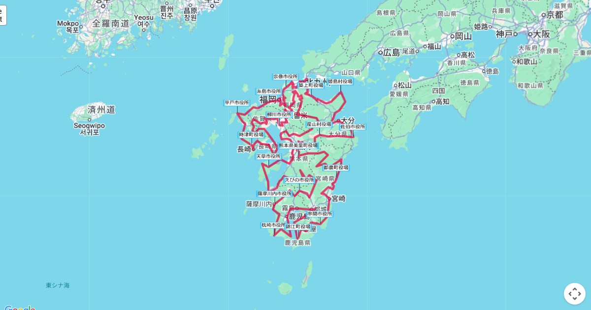 遺伝的アルゴリズムで解析した九州市町村最短ルートマップ