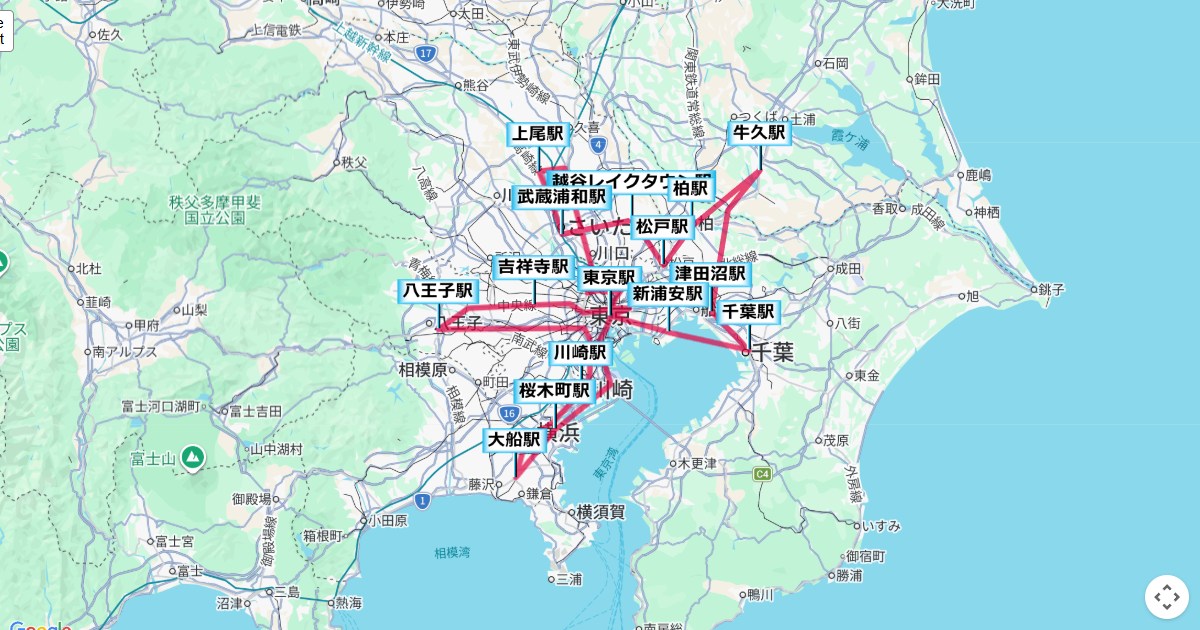 ポケモンスタンプラリー2019の最適ルート解析マップ