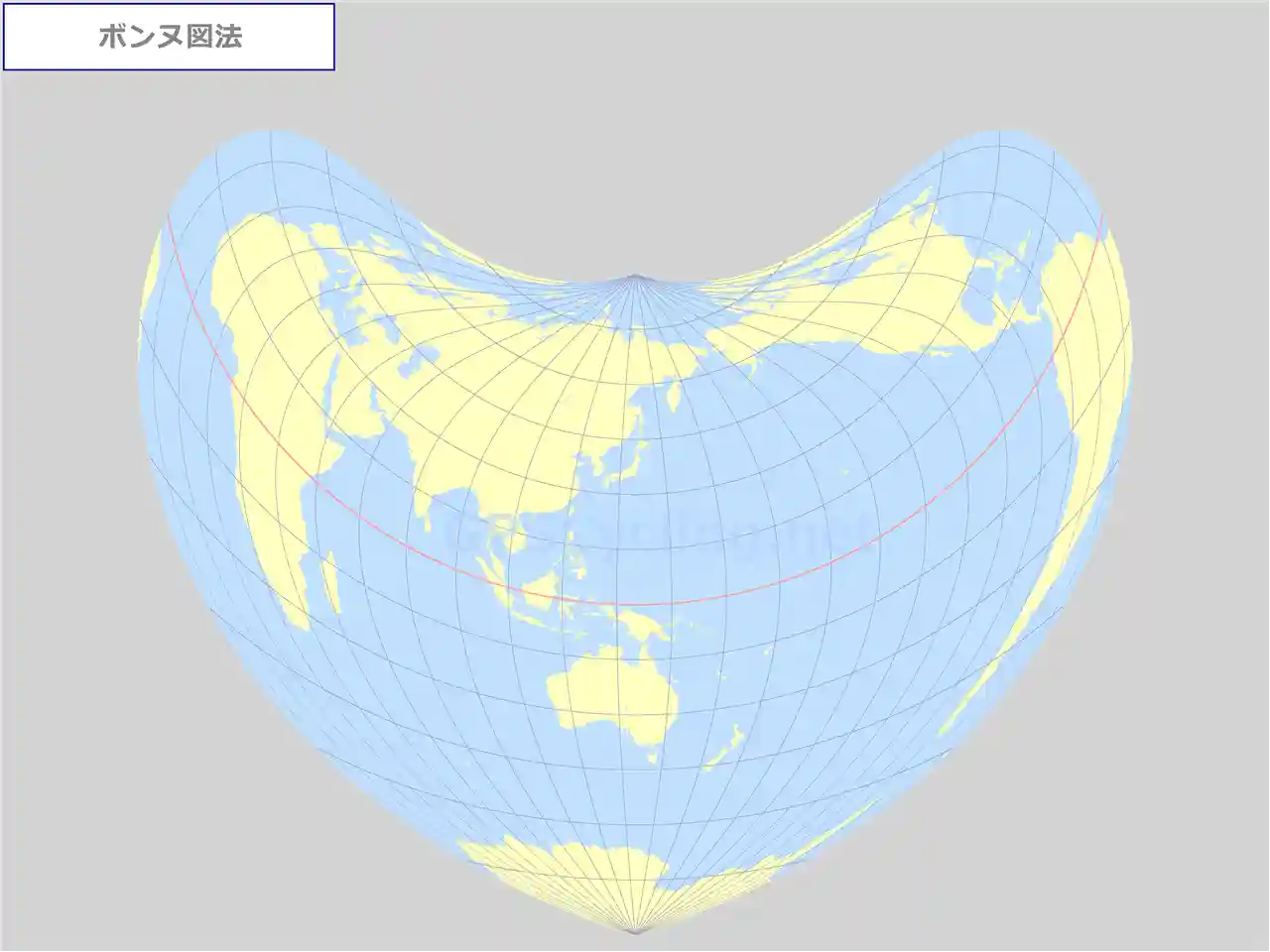 ボンヌ図法