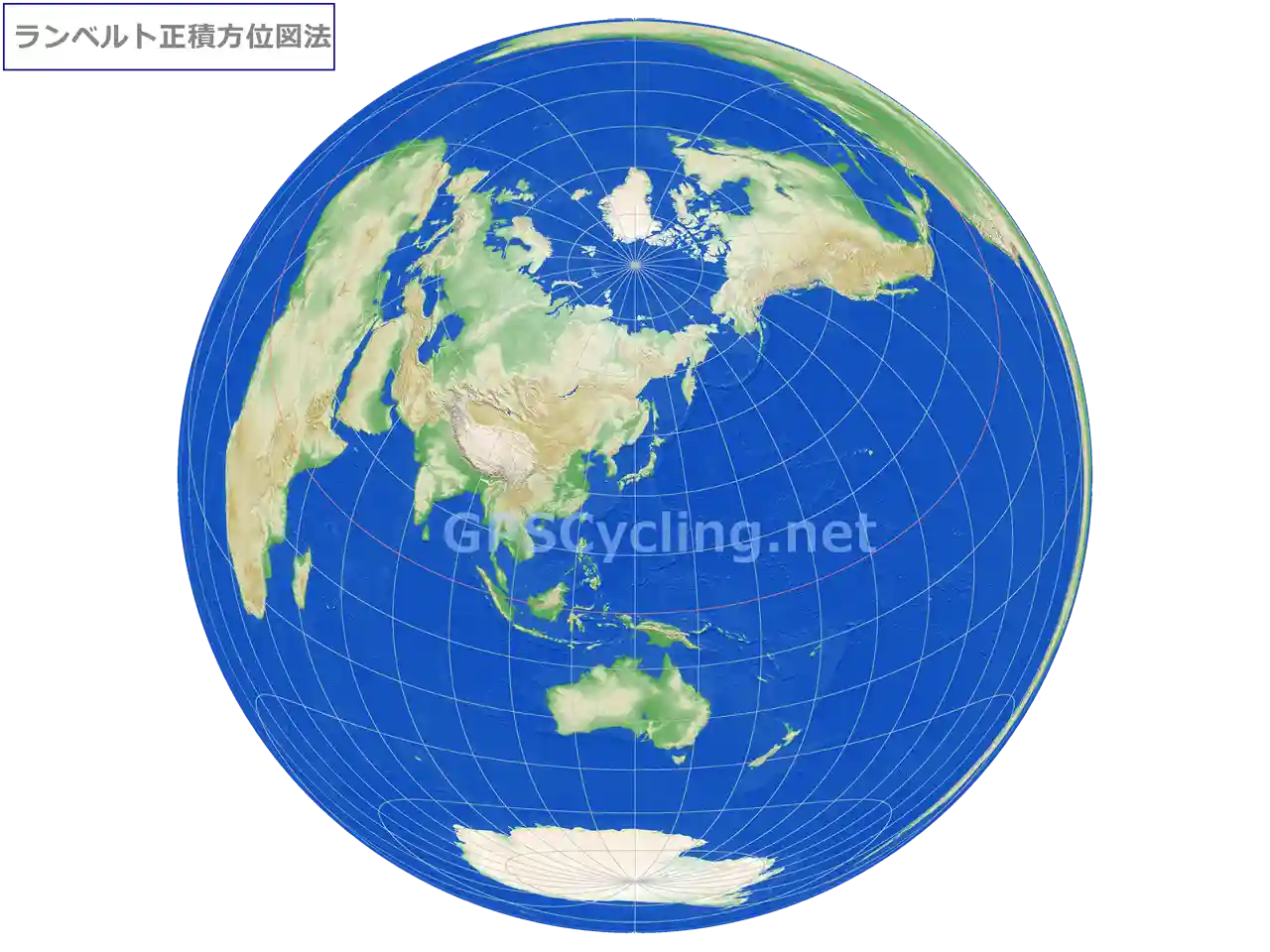 ランベルト正角円錐図法画像