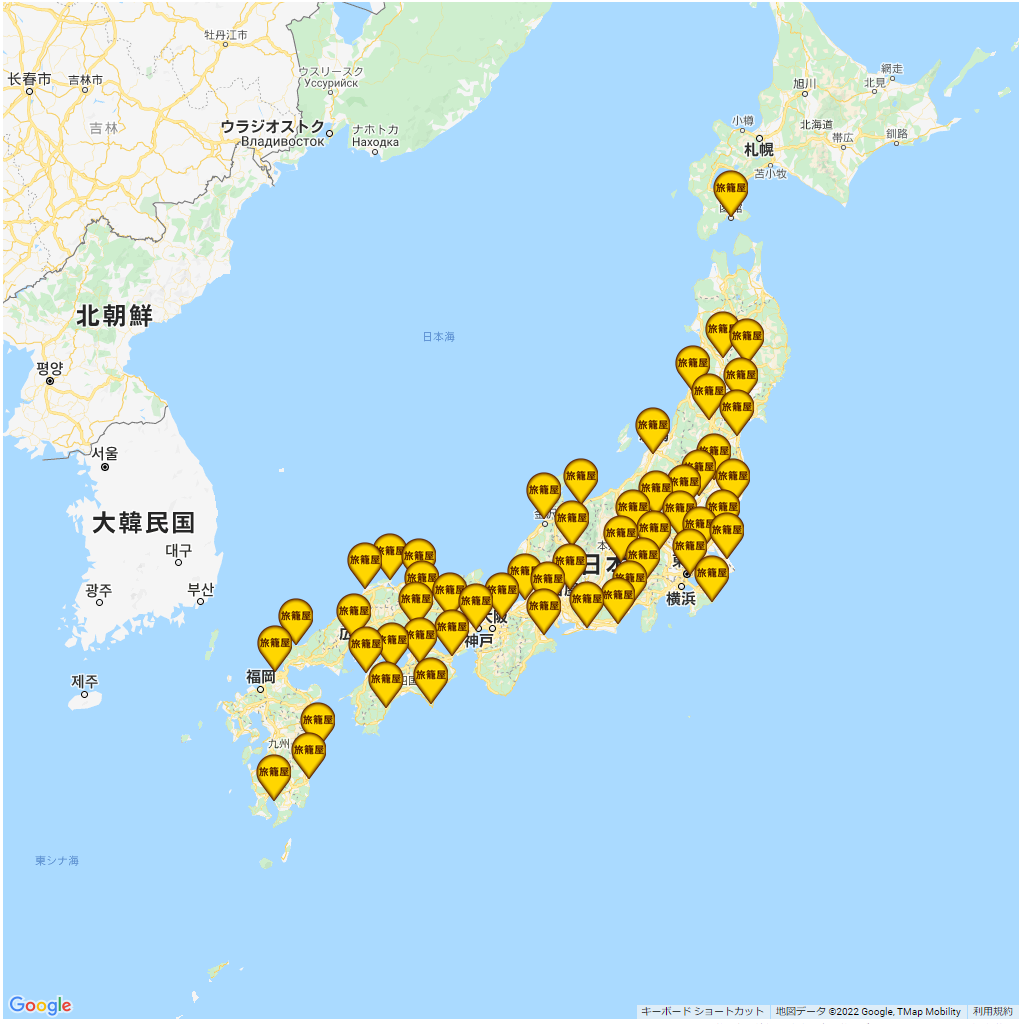 ファミリーロッジ旅籠屋,ホテルチェーンマップ,全国一覧,地図で探す