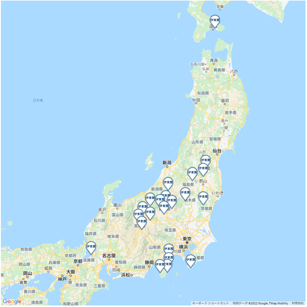 伊東園ホテルズ,ホテルチェーンマップ,全国一覧,地図で探す